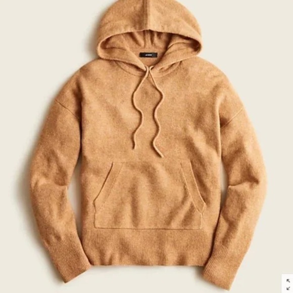J crew hoodie sweater super soft yarn heather camel - Picture 1 of 6